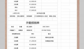 路费报销单怎么写 费用报销单模板